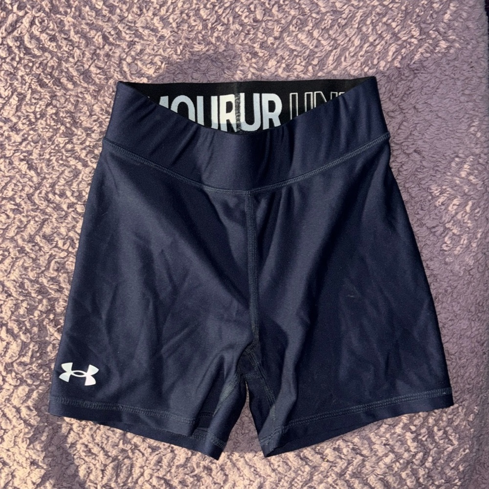 Under Armor spandex. Navy blue. Size extra small.